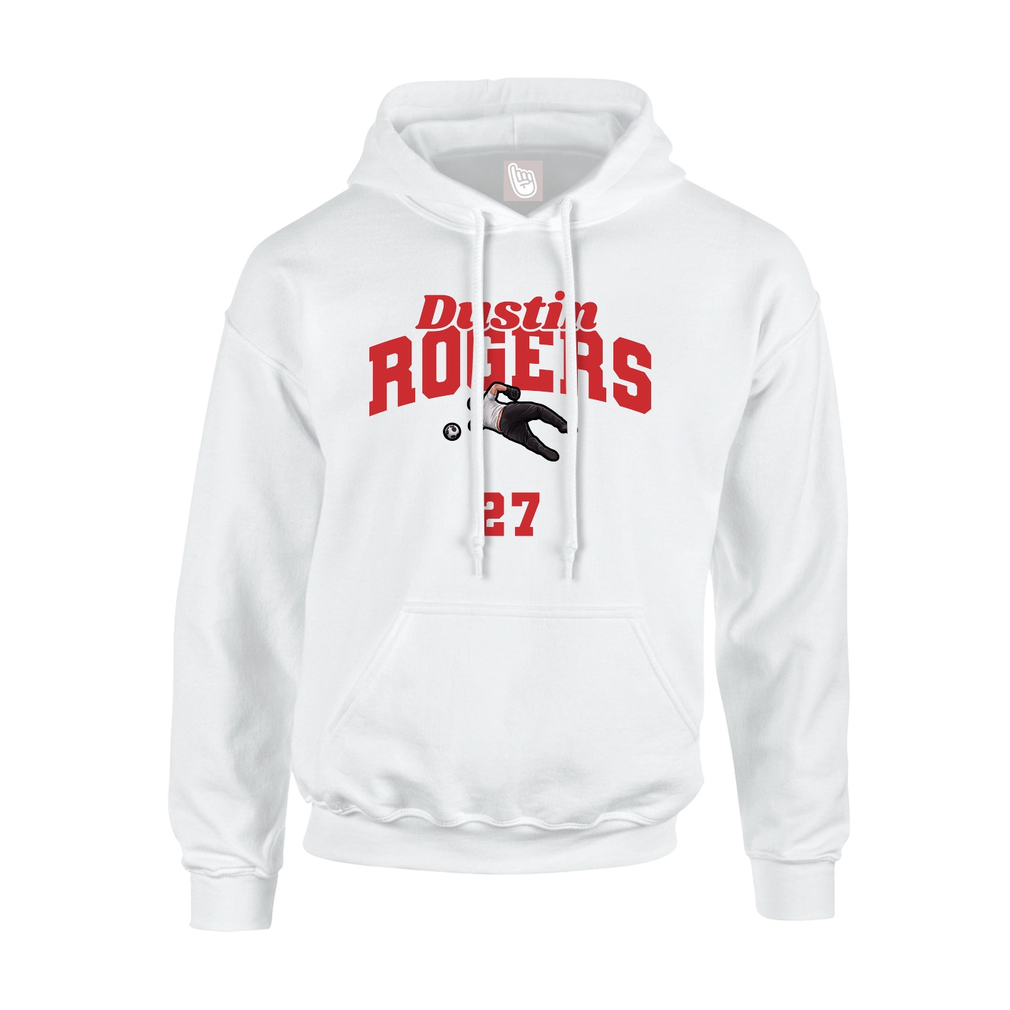 Hoodie — Signature Arch in White