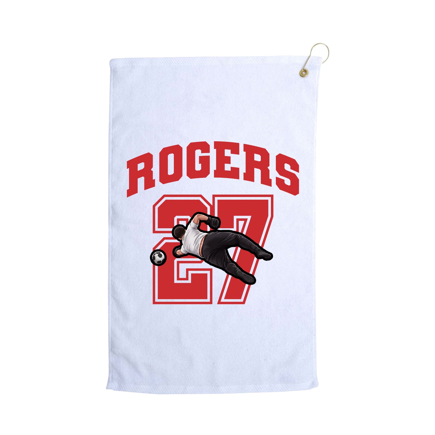 Golf Towel — Number in White
