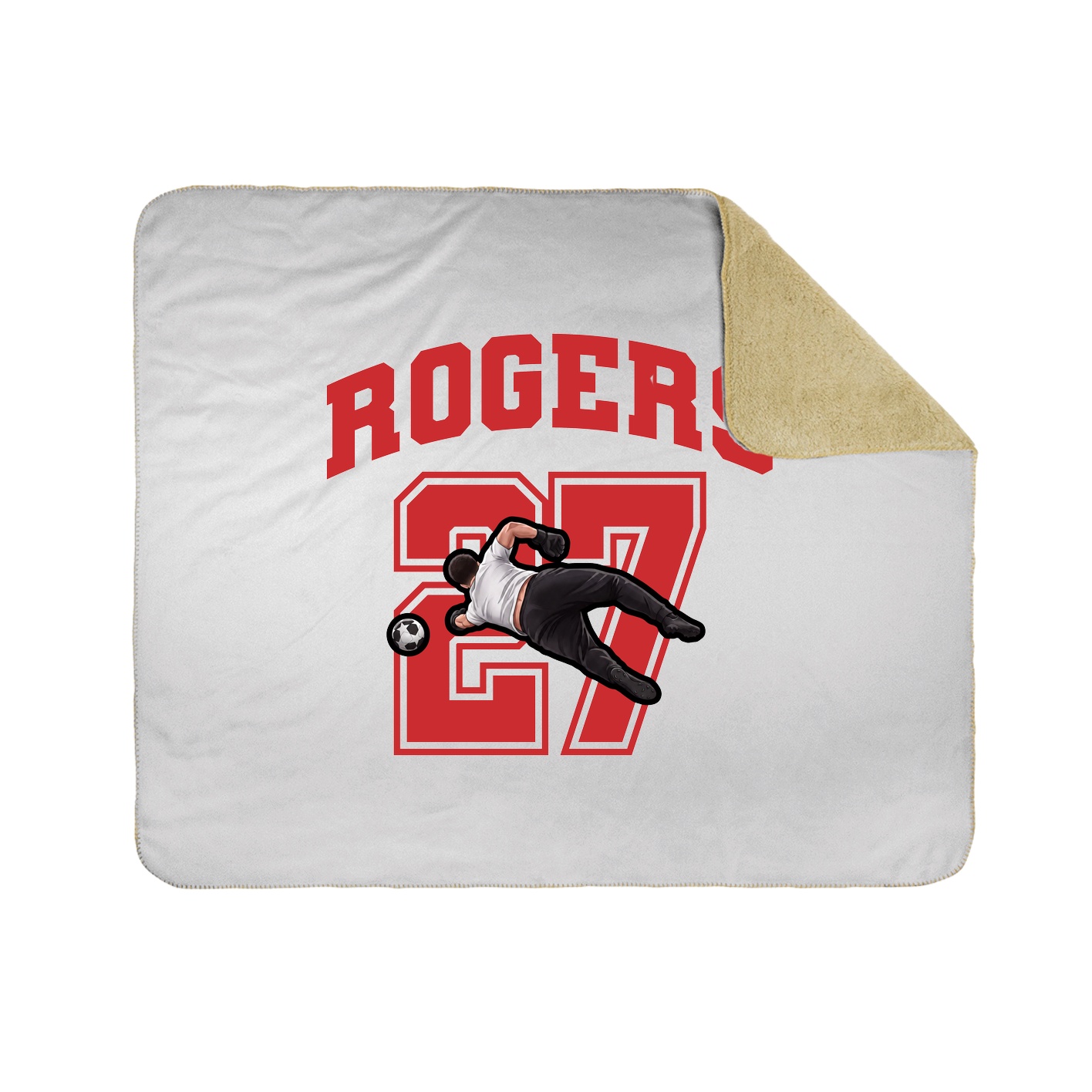Throw Blanket — Number in White