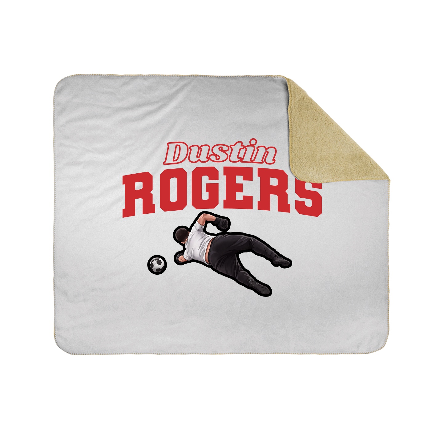 Throw Blanket — Name Arch in White