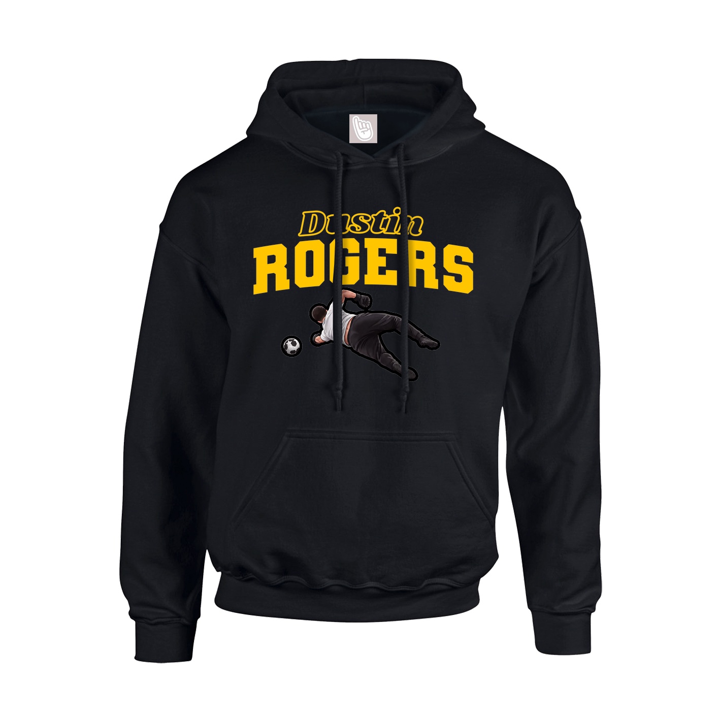 Youth Hoodie — Name Arch in Black
