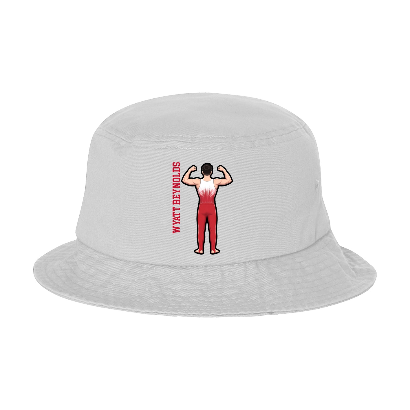 Bucket Cap — Name Vertical in White