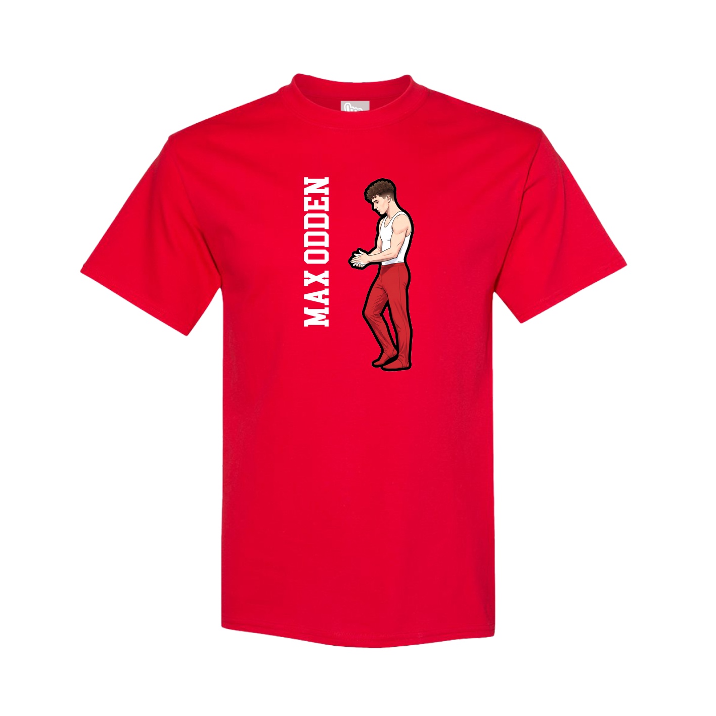 Youth Tee — Name Vertical in Red