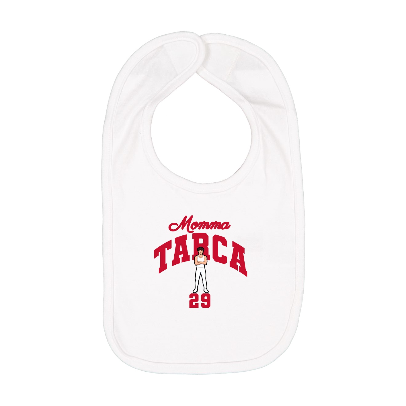 Infant Bib — Mothers Day Arch in White