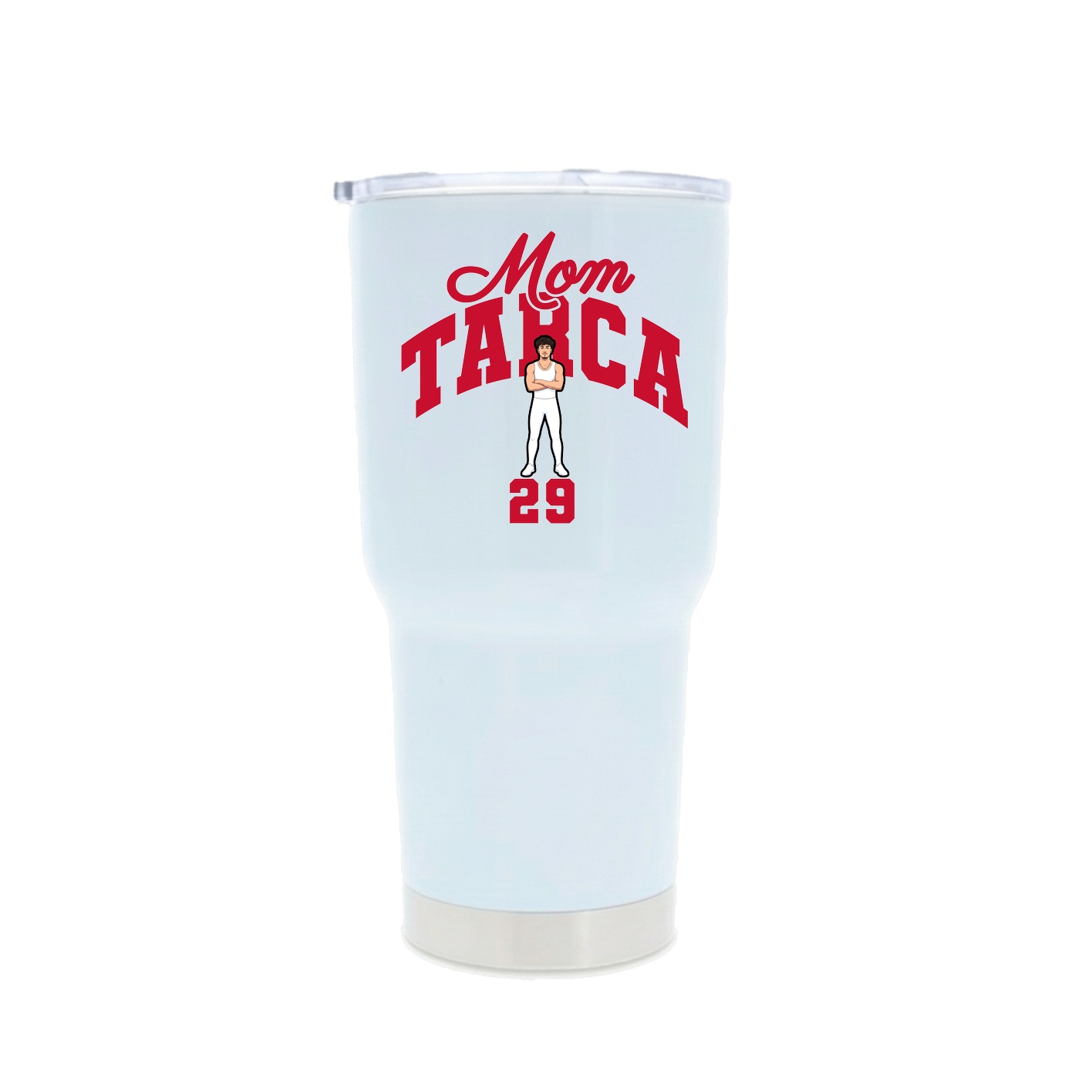 30oz Stainless Steel Tumbler — Mothers Day Arch in White