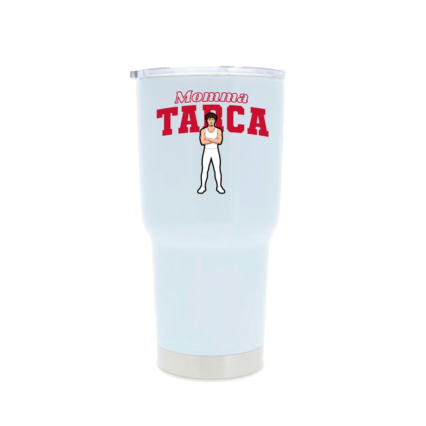 30oz Stainless Steel Tumbler — Mothers Day Block in White