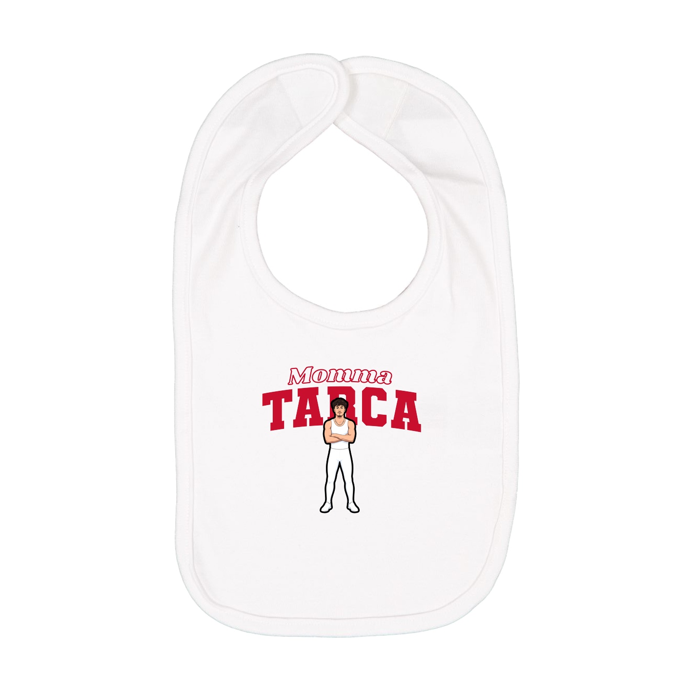 Infant Bib — Mothers Day Block in White