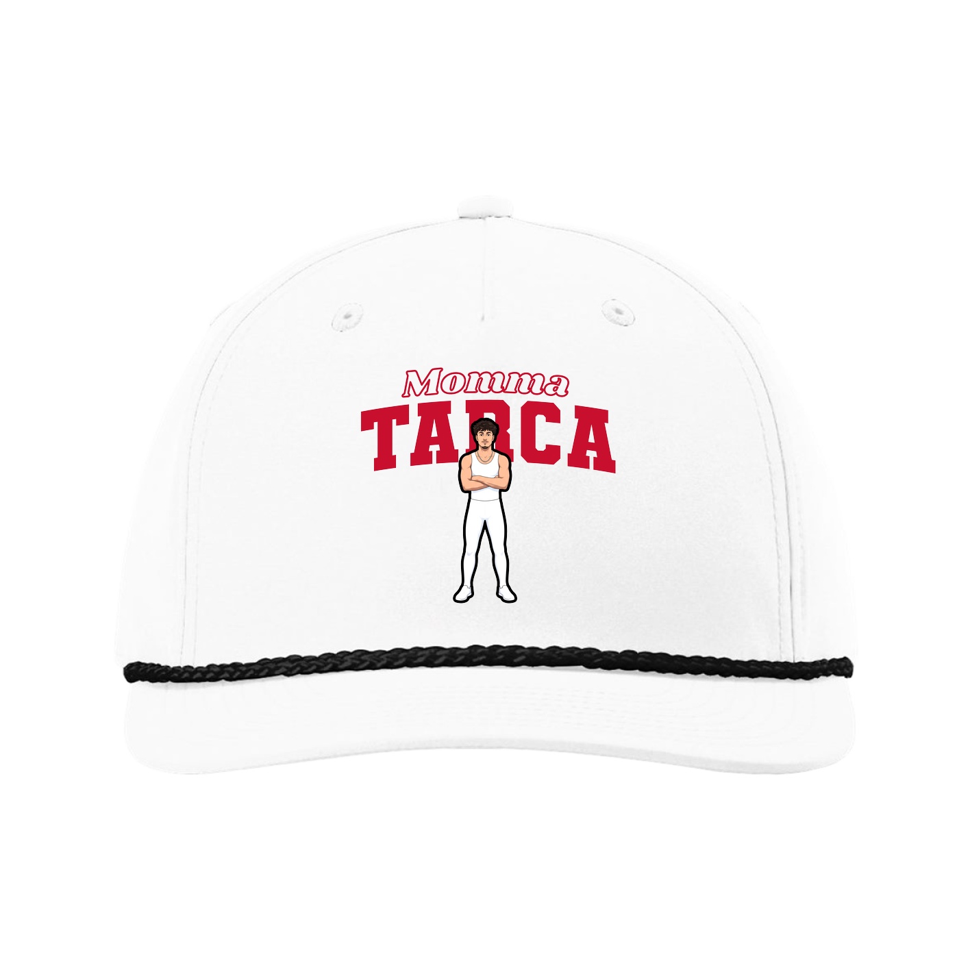 Five-Panel Classic Rope Cap — Mothers Day Block in White