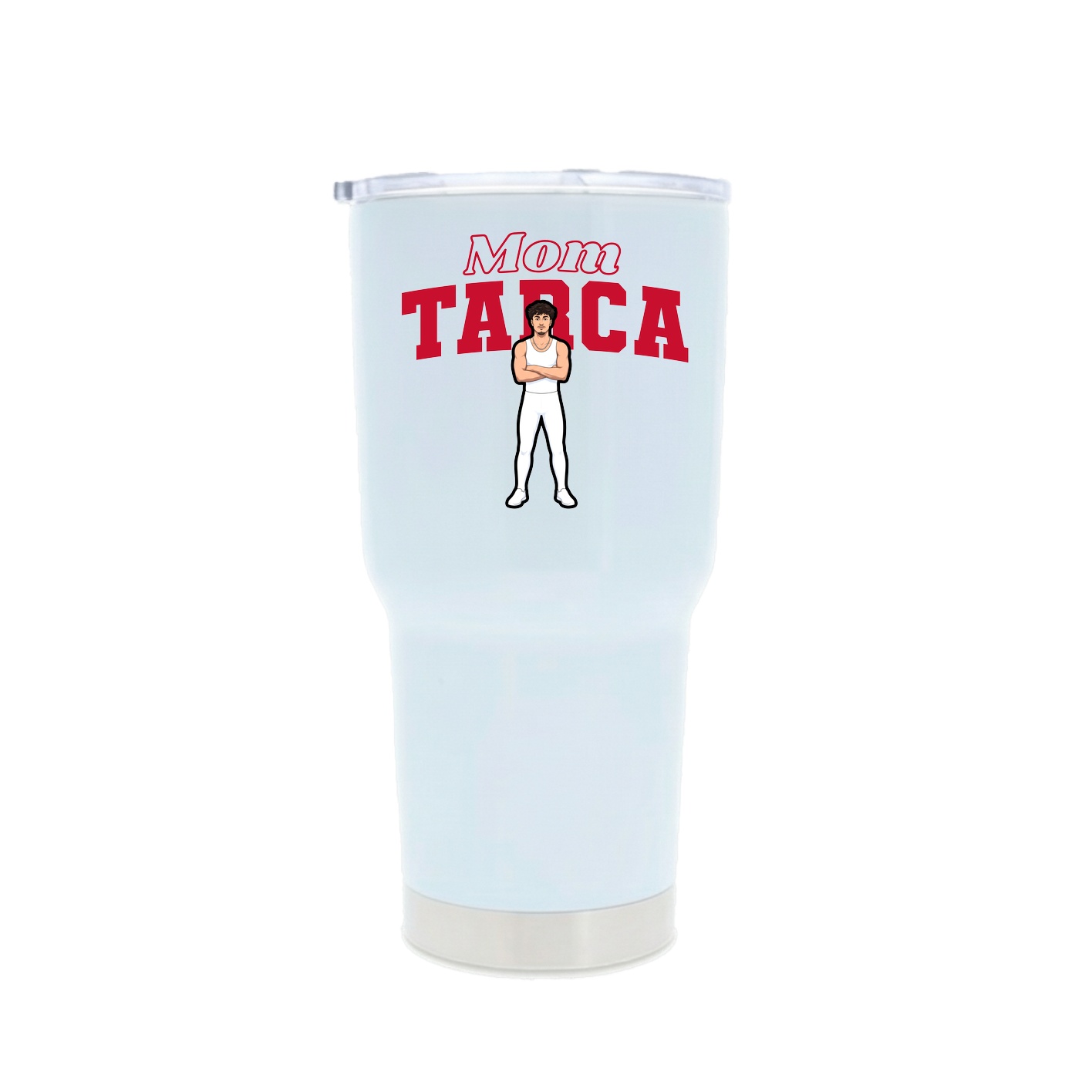 30oz Stainless Steel Tumbler — Mothers Day Block in White