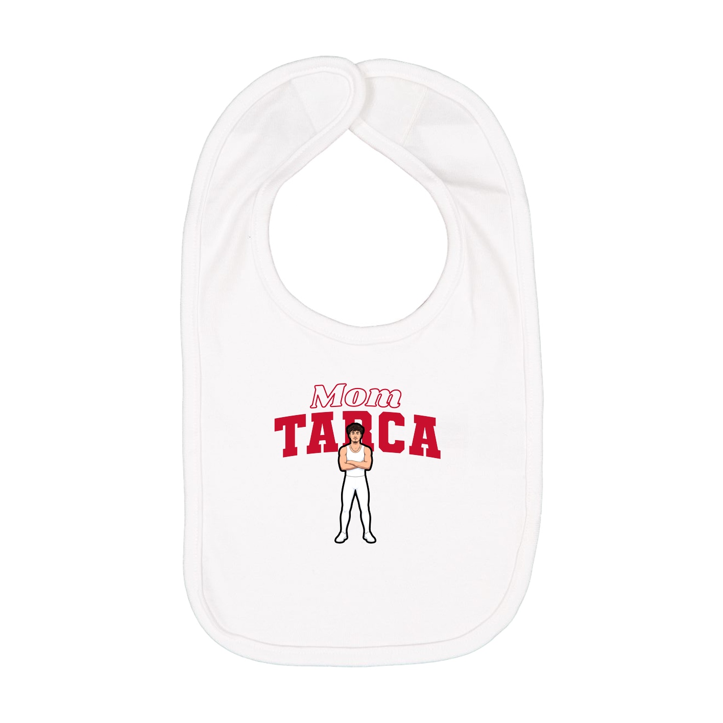 Infant Bib — Mothers Day Block in White
