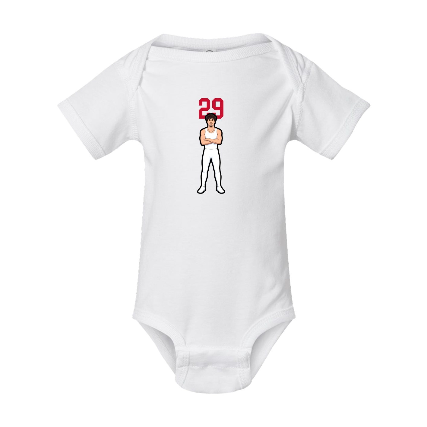 Baby Onesie — Number Top in White