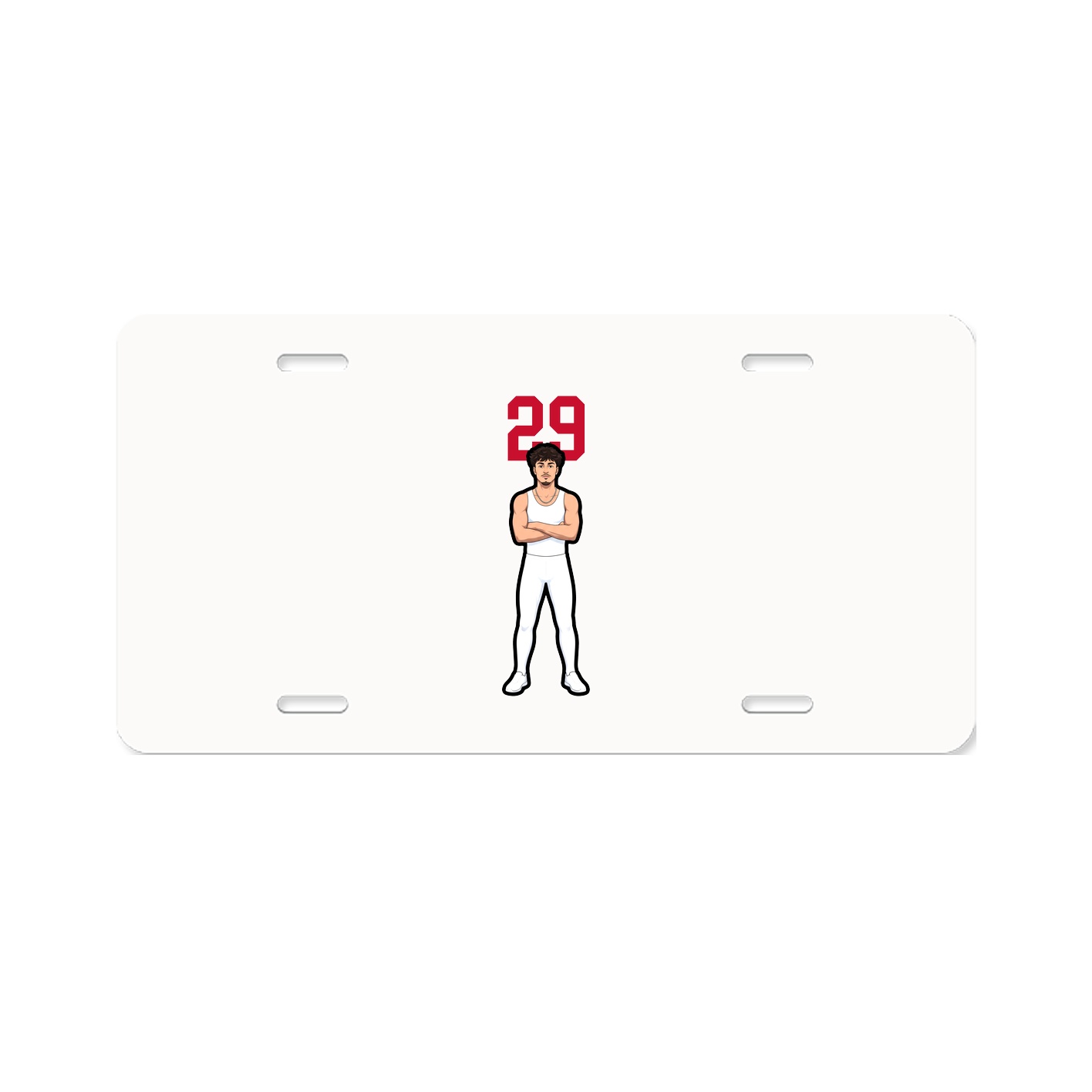 License Plate — Number Top in Classic