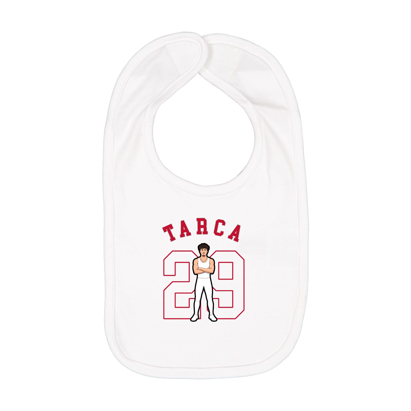 Infant Bib — Shirsey Arch in White