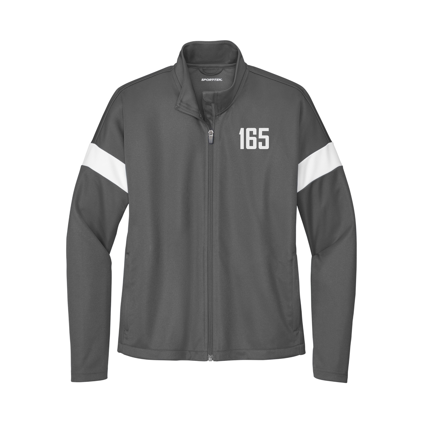 Womens Team Travel Full-Zip Jacket — Front Shirsy in Gray/White