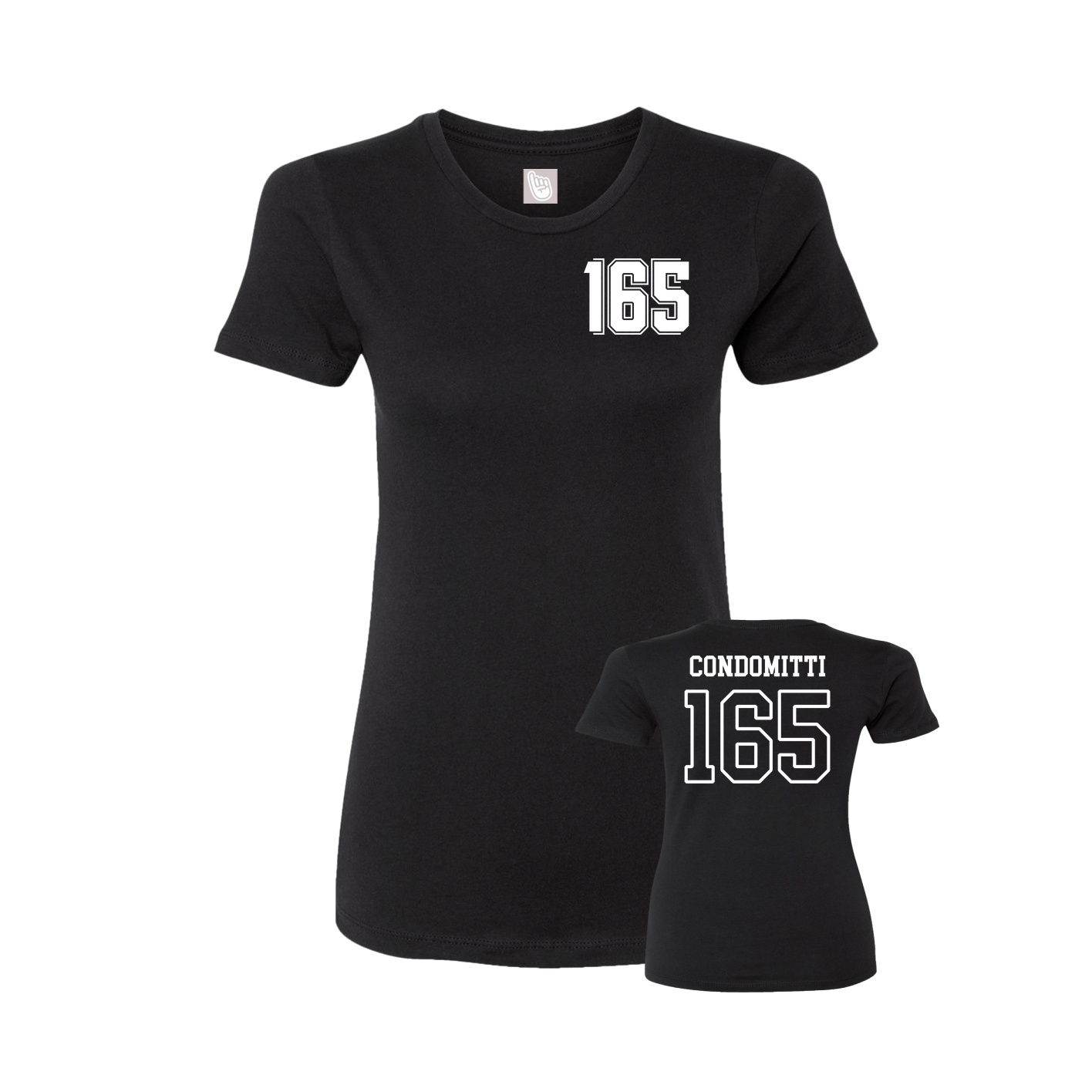 Womens Tee — Chest Back in Black