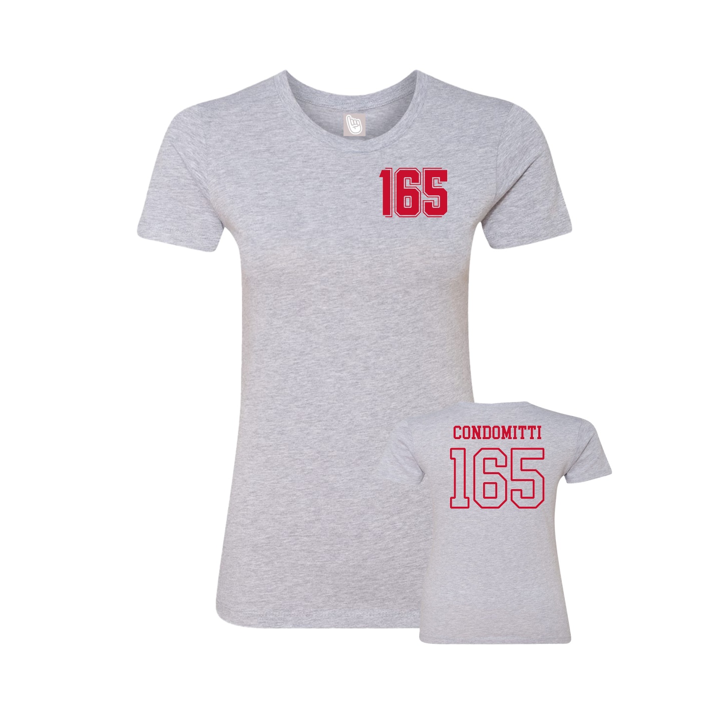 Womens Tee — Chest Back in Grey