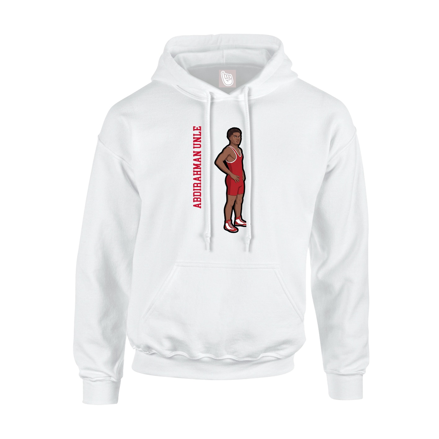 Hoodie — Name Vertical in White