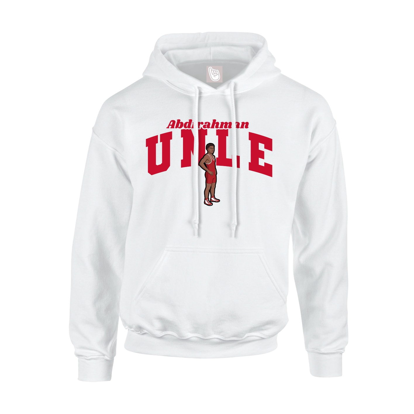 Youth Hoodie — Signature Arch in White