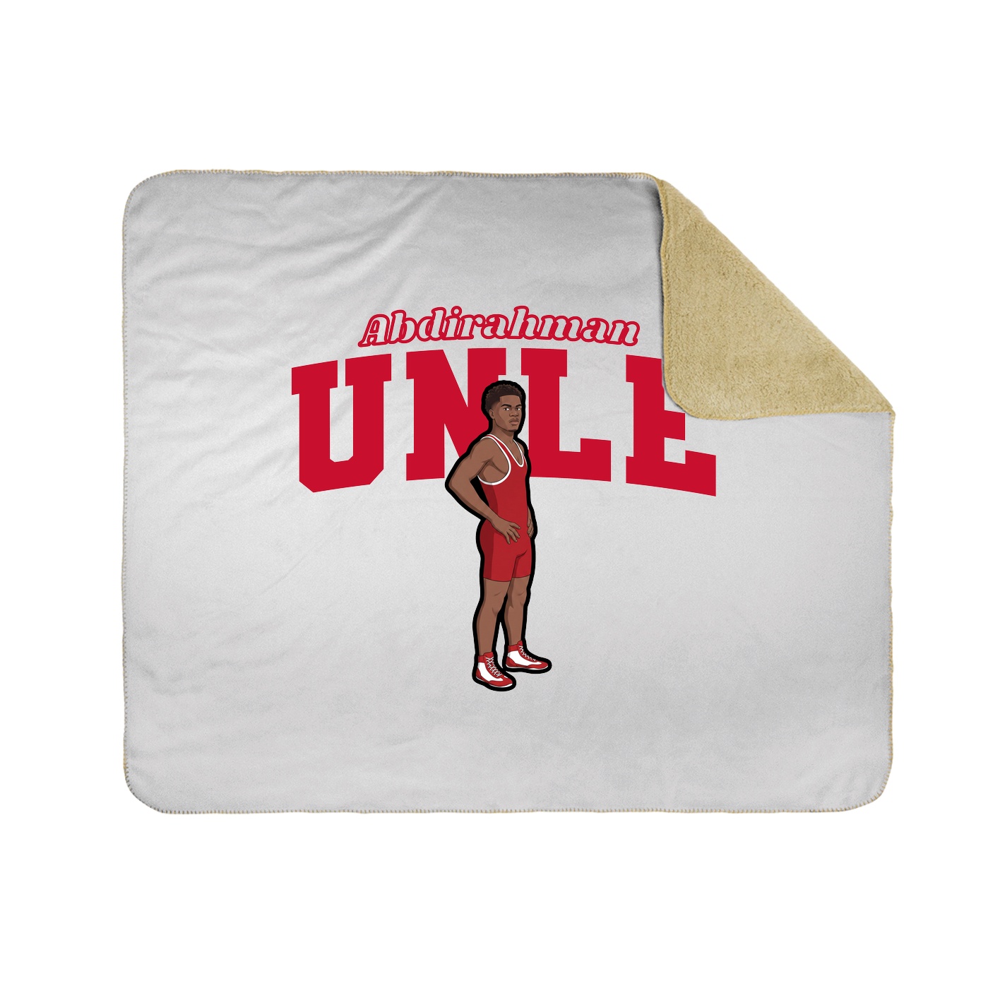 Throw Blanket — Name Arch in White