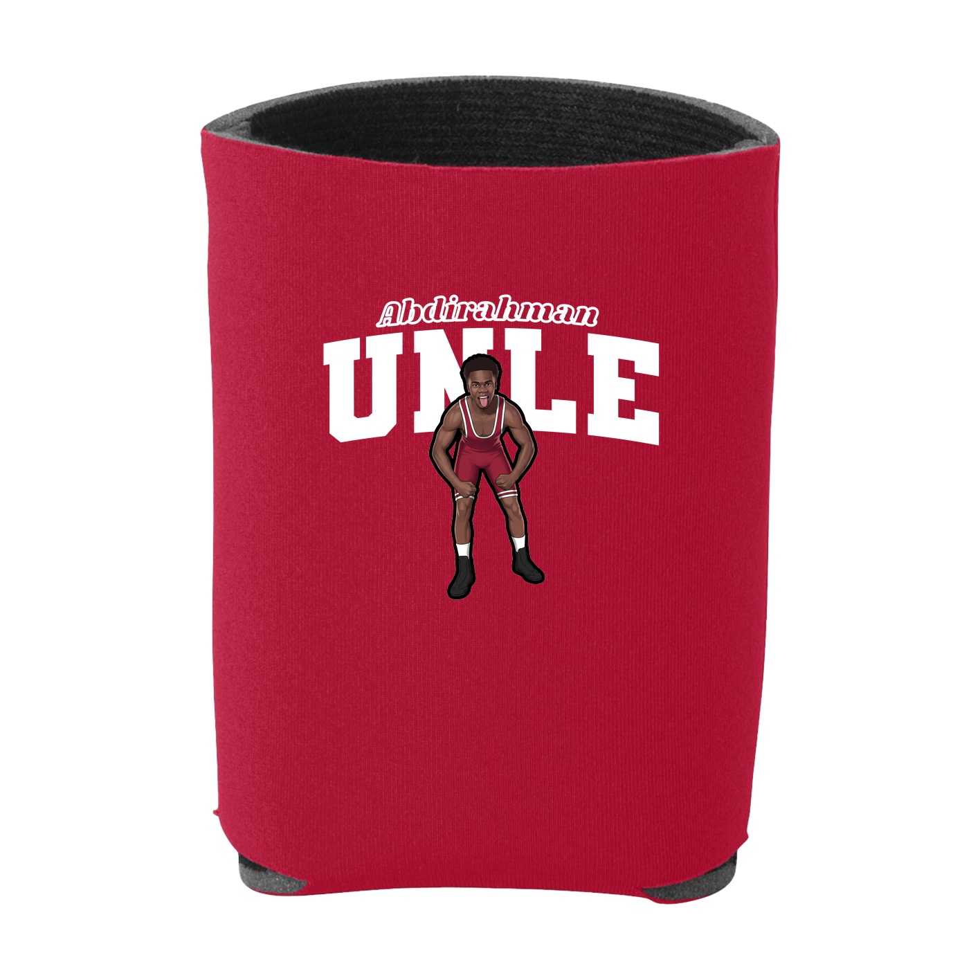 Can Holder — Name Arch in Red