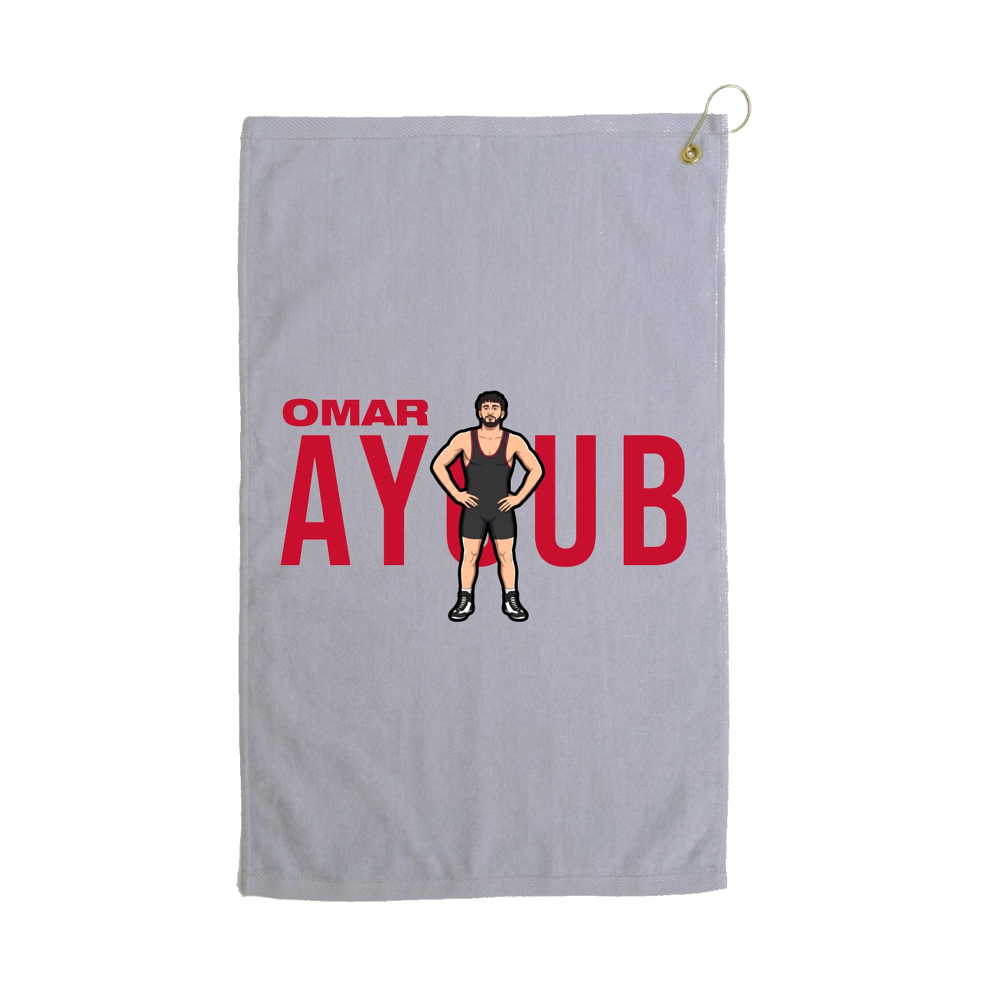 Golf Towel — Player Name in Grey