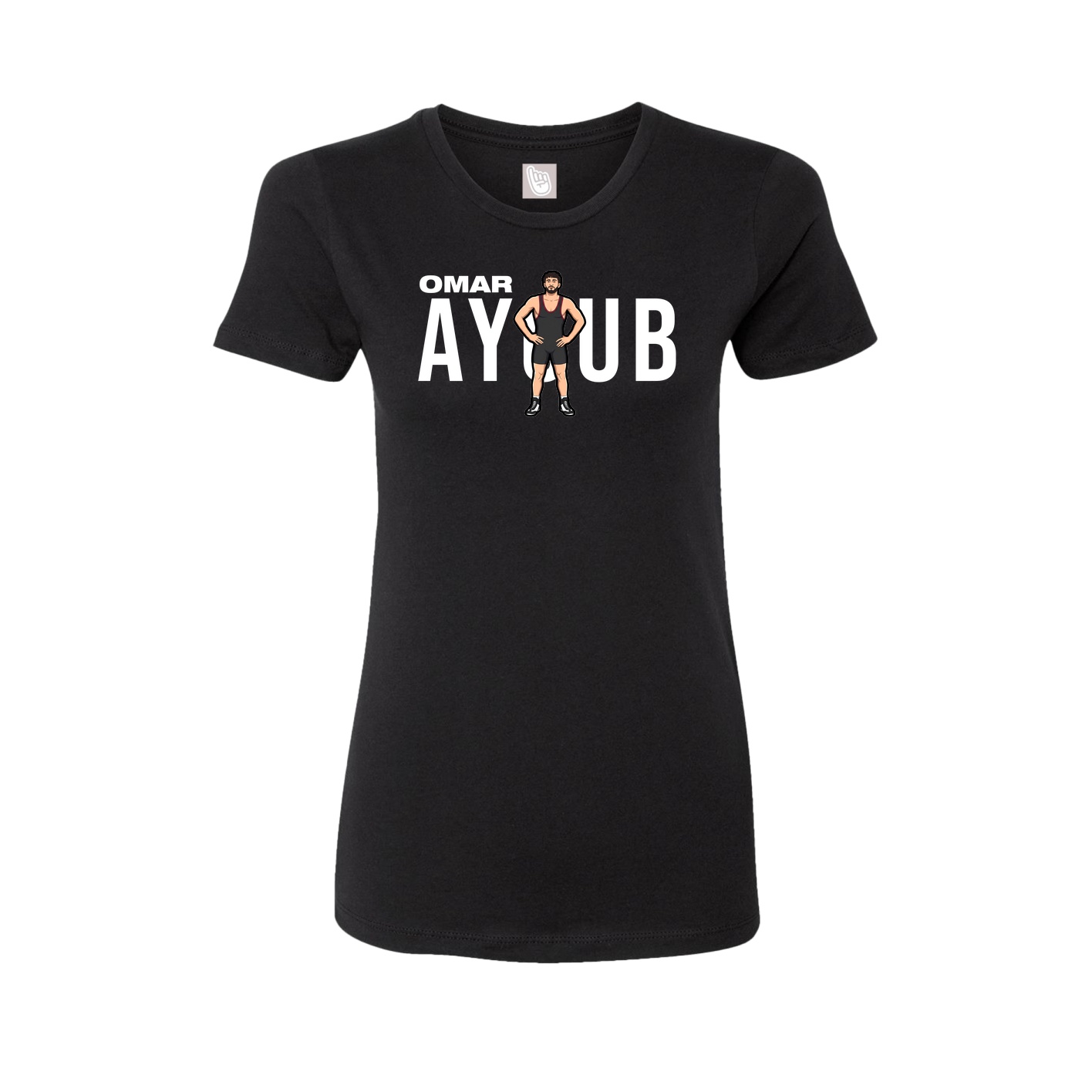 Fitted Women's Tee — Player Name in Black