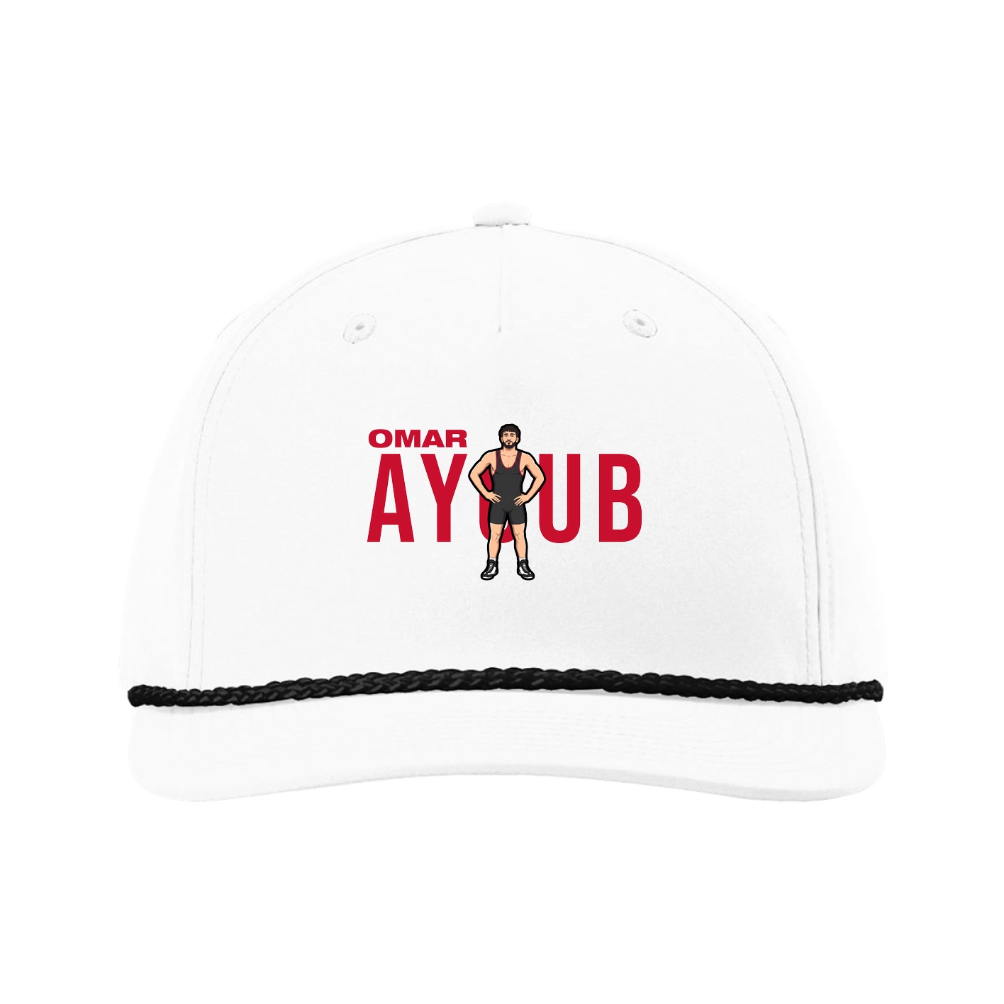 Five-Panel Classic Rope Cap — Player Name in White