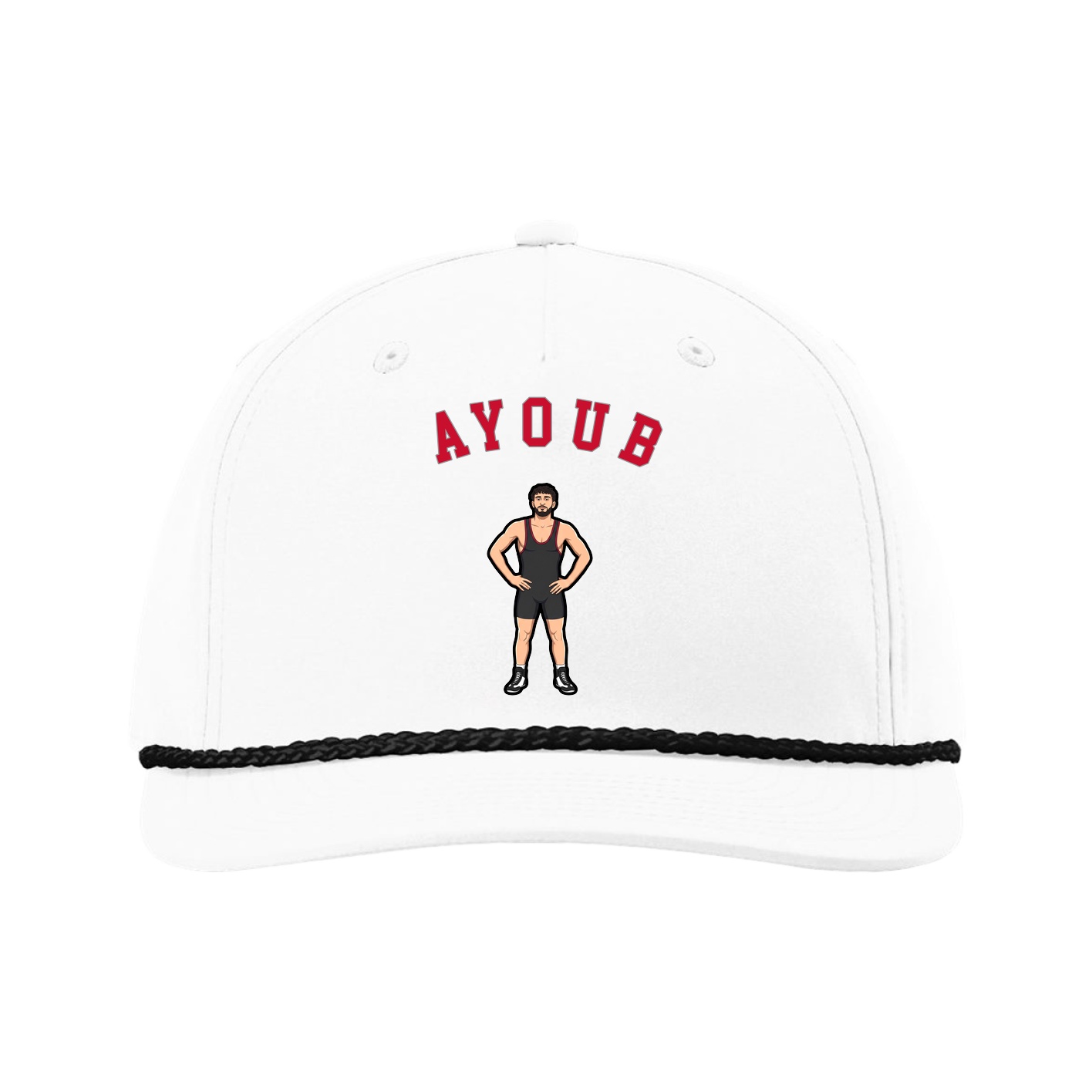 Five-Panel Classic Rope Cap — Shirsey Arch in White
