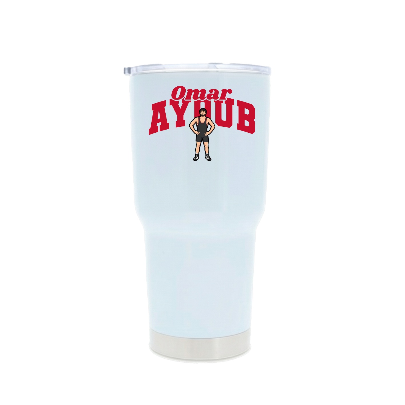 30oz Stainless Steel Tumbler — Signature Arch in White