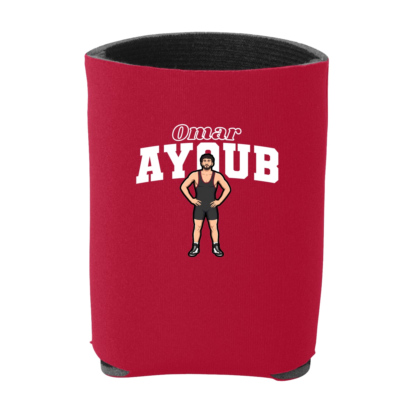 Can Holder — Name Arch in Red