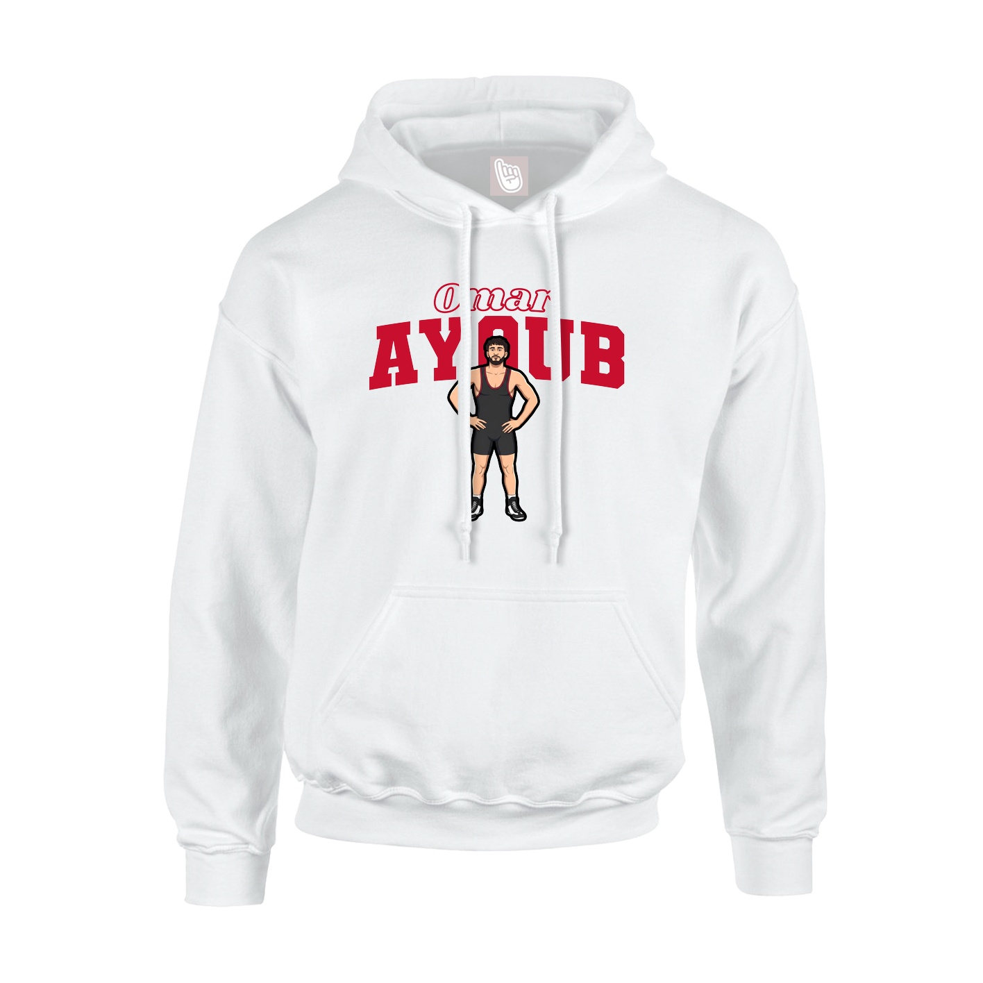 Hoodie — Name Arch in White