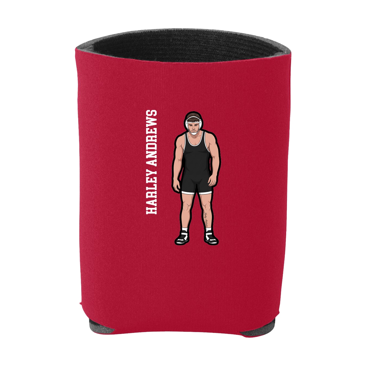 Can Holder — Name Vertical in Red
