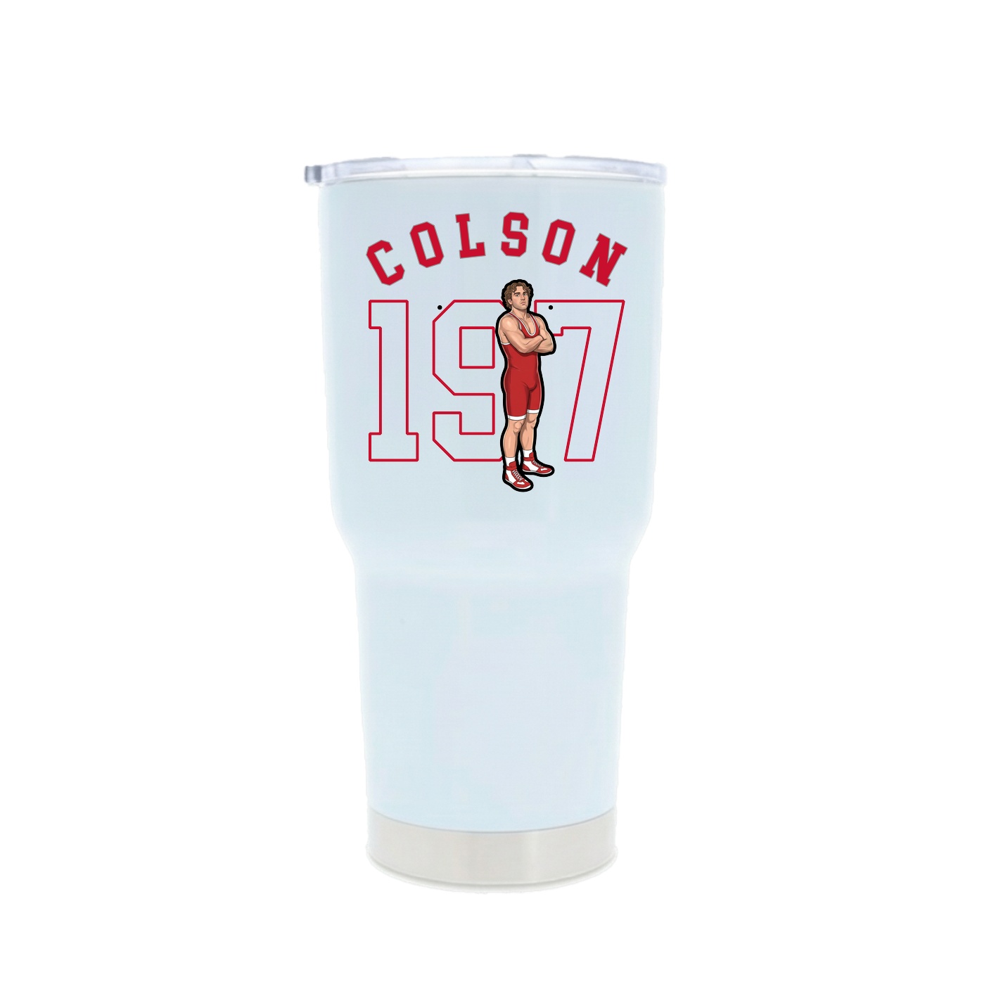 30oz Stainless Steel Tumbler — Classic in White