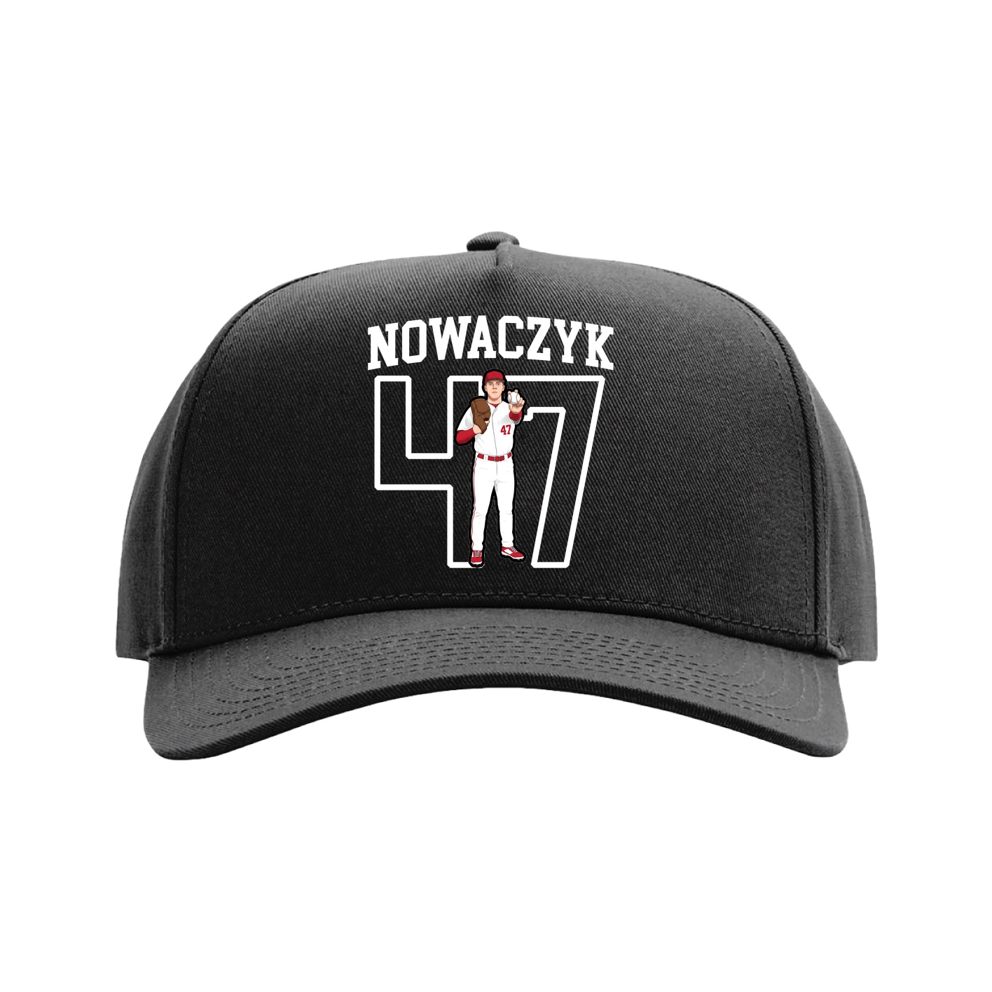 Full Fabric Five-Panel Champ Cap — Shirsey in Black
