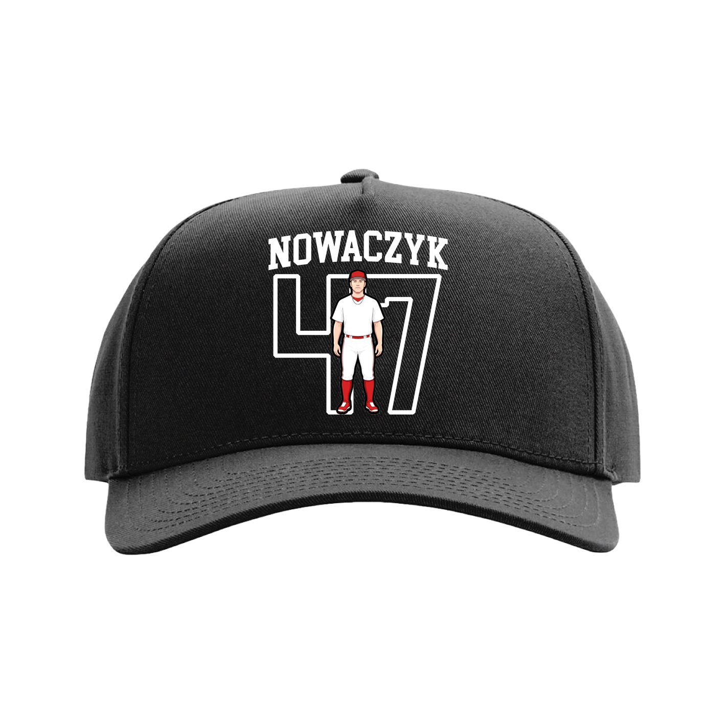 Full Fabric Five-Panel Champ Cap — Shirsey in Black