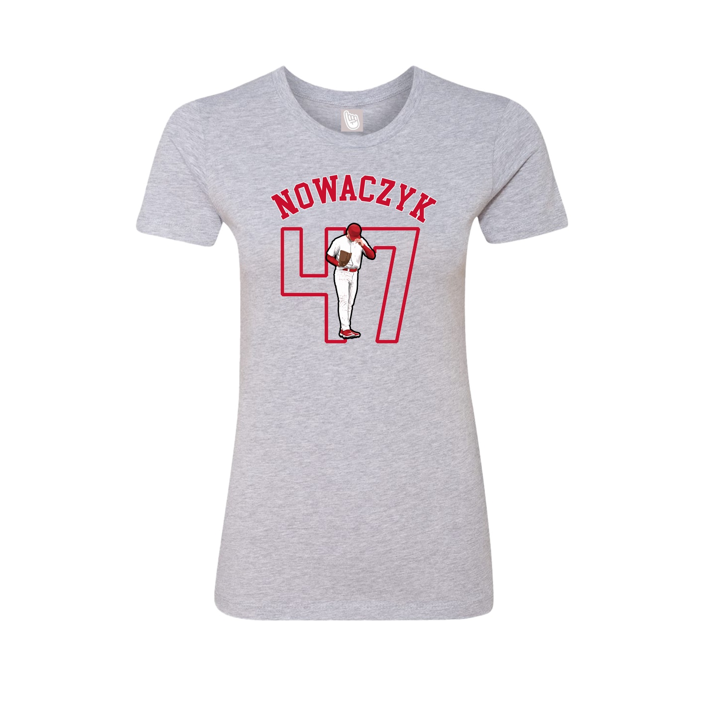 Fitted Women's Tee — Shirsey Arch in Grey