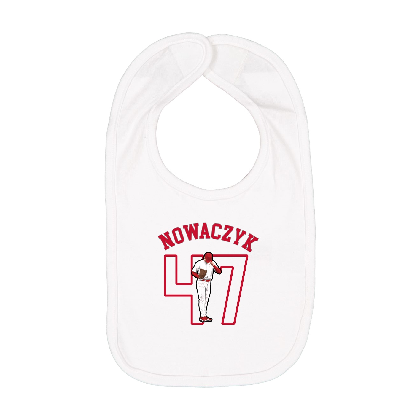 Infant Bib — Shirsey Arch in White