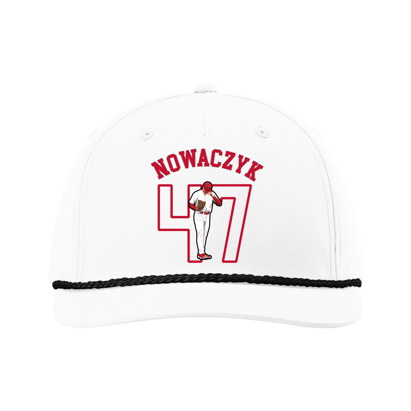 Five-Panel Classic Rope Cap — Shirsey Arch in White
