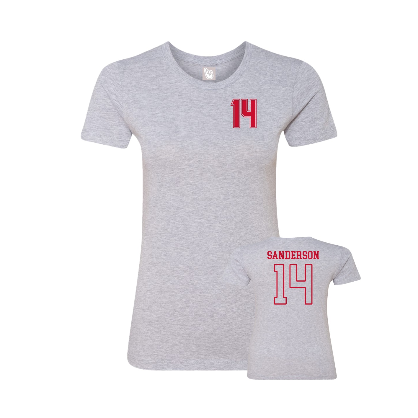 Womens Tee — Chest Back in Grey