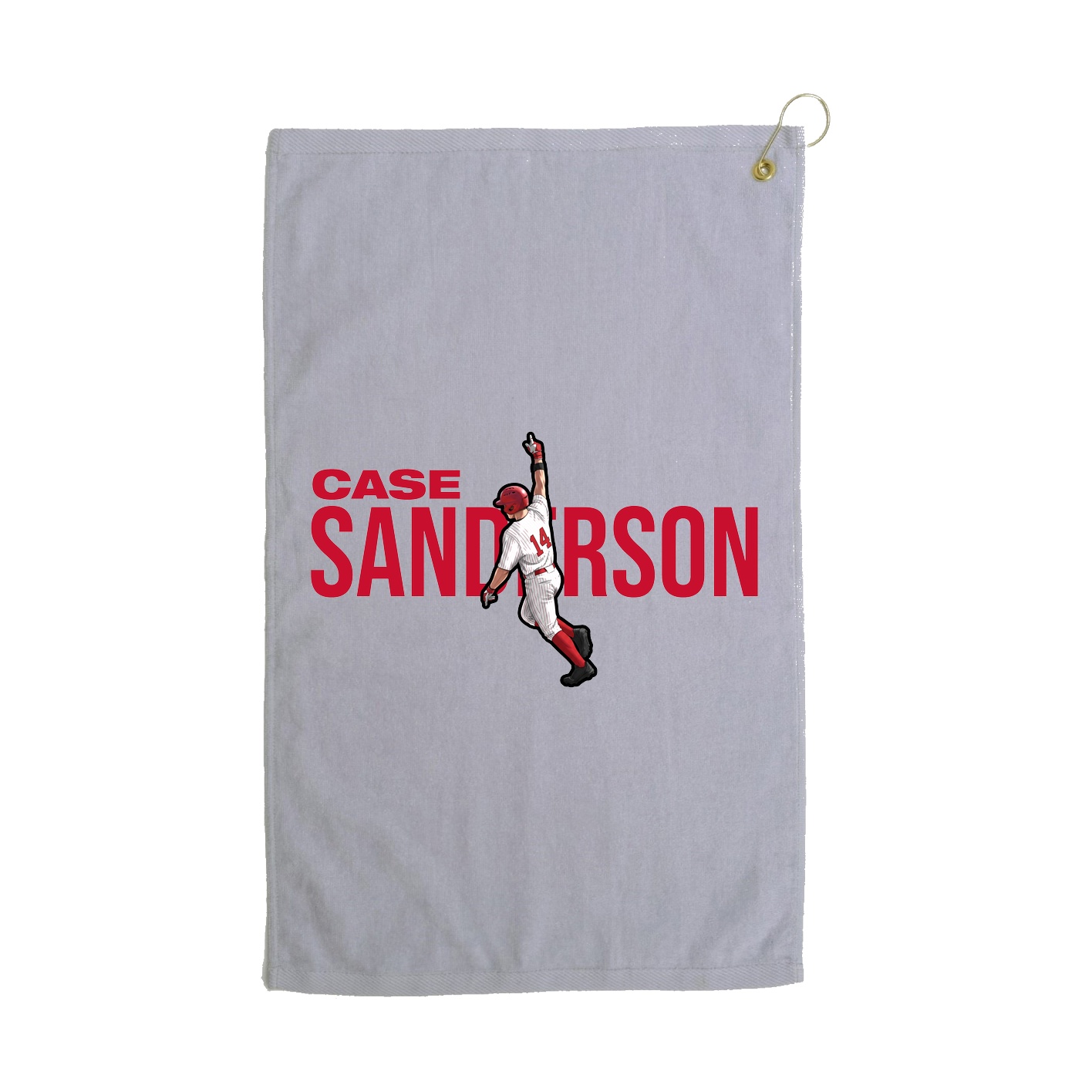 Golf Towel — Player Name in Grey