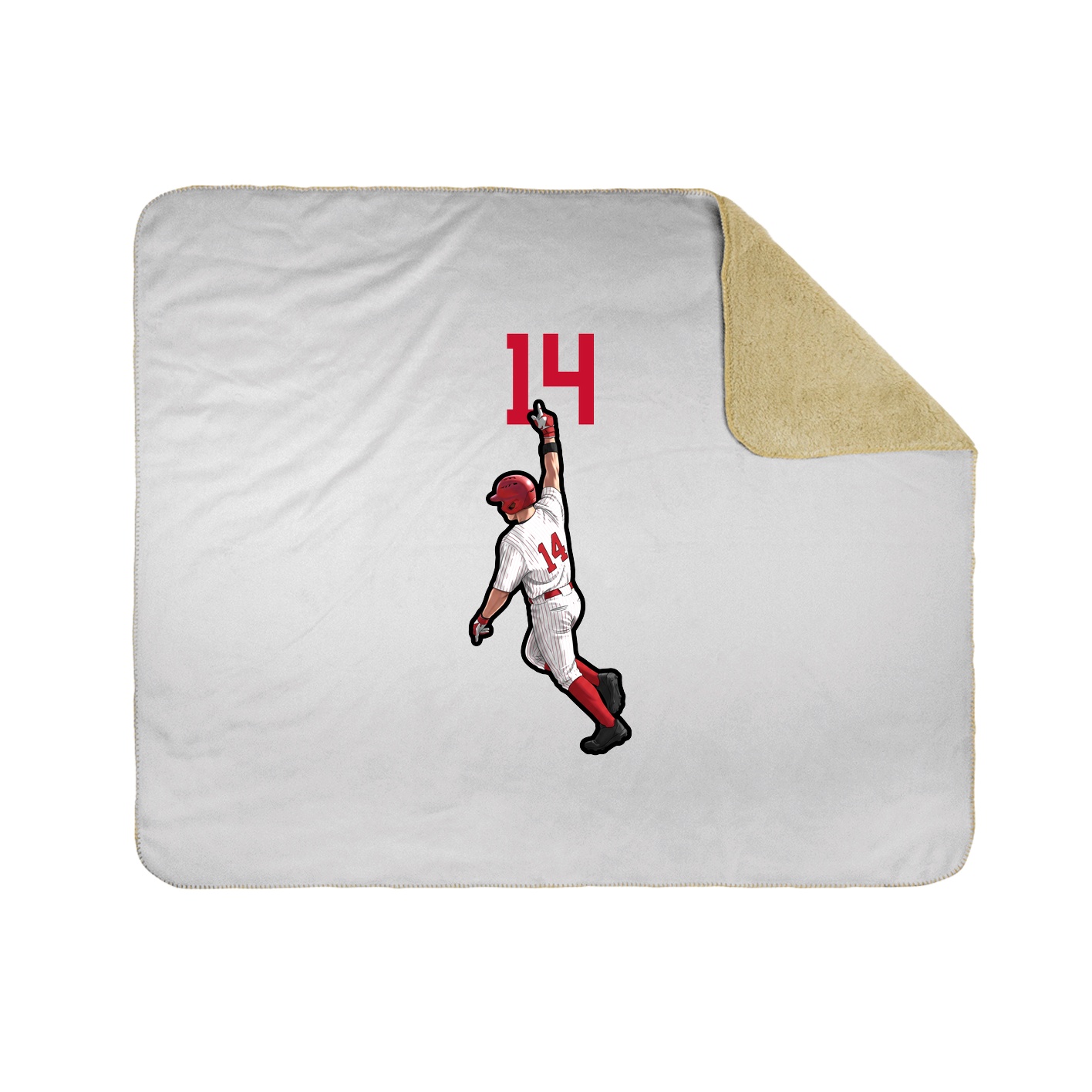 Throw Blanket — Number Top in White