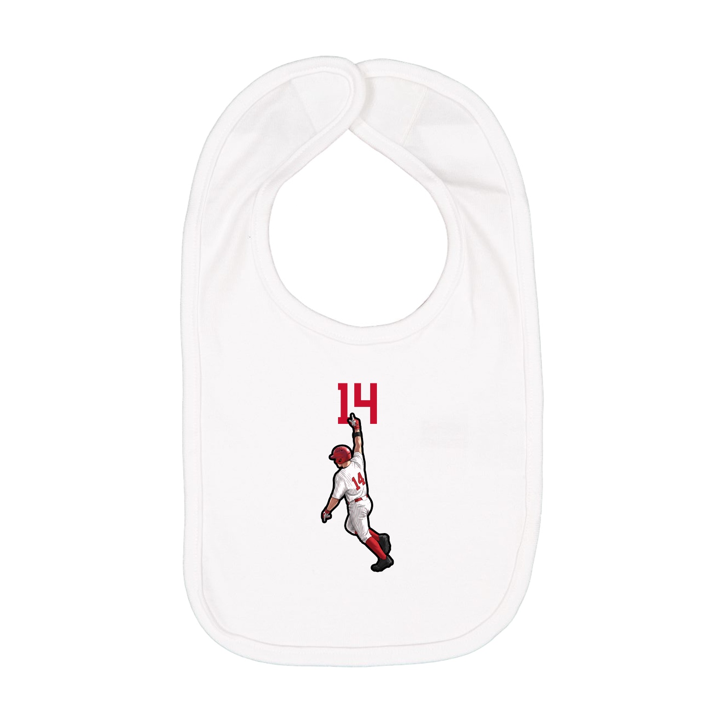 Infant Bib — Number Top in White