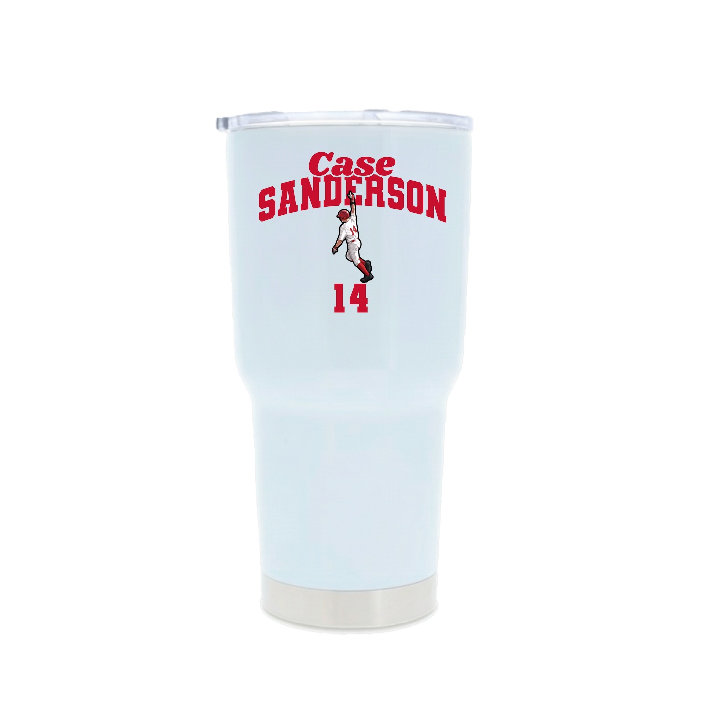 30oz Stainless Steel Tumbler — Signature Arch in White
