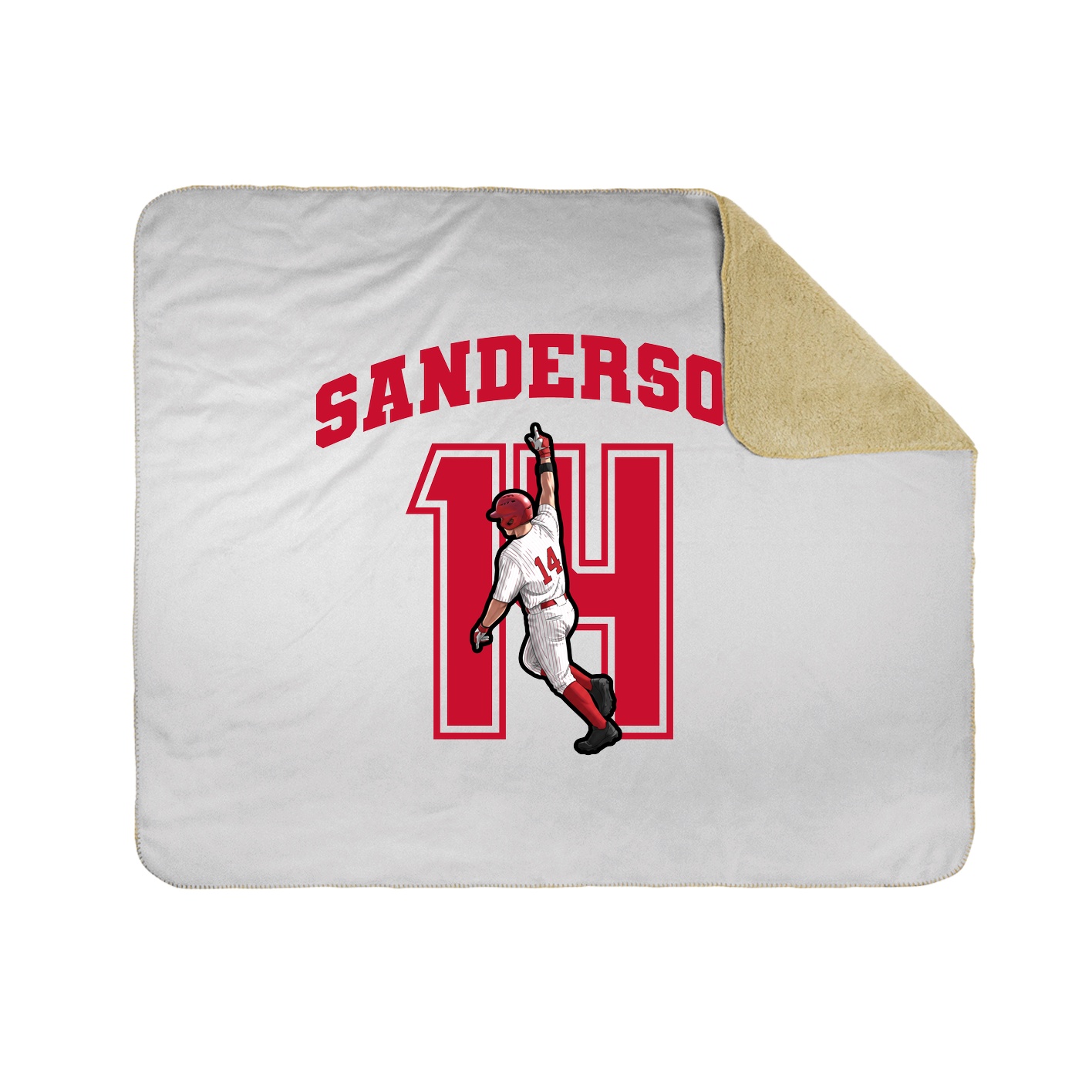 Throw Blanket — Number in White