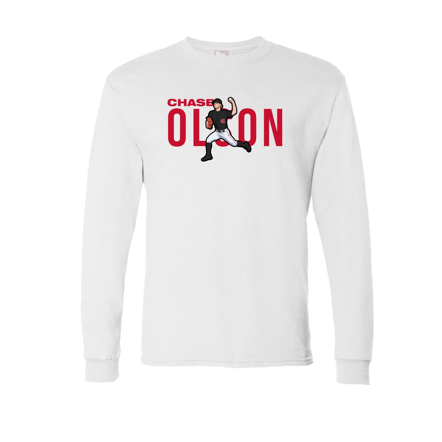 Long Sleeve Tee — Player Name in White
