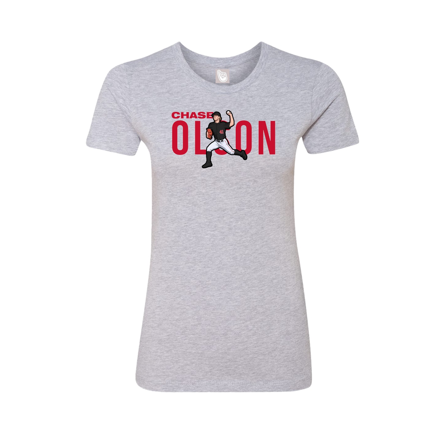 Fitted Women's Tee — Player Name in Grey