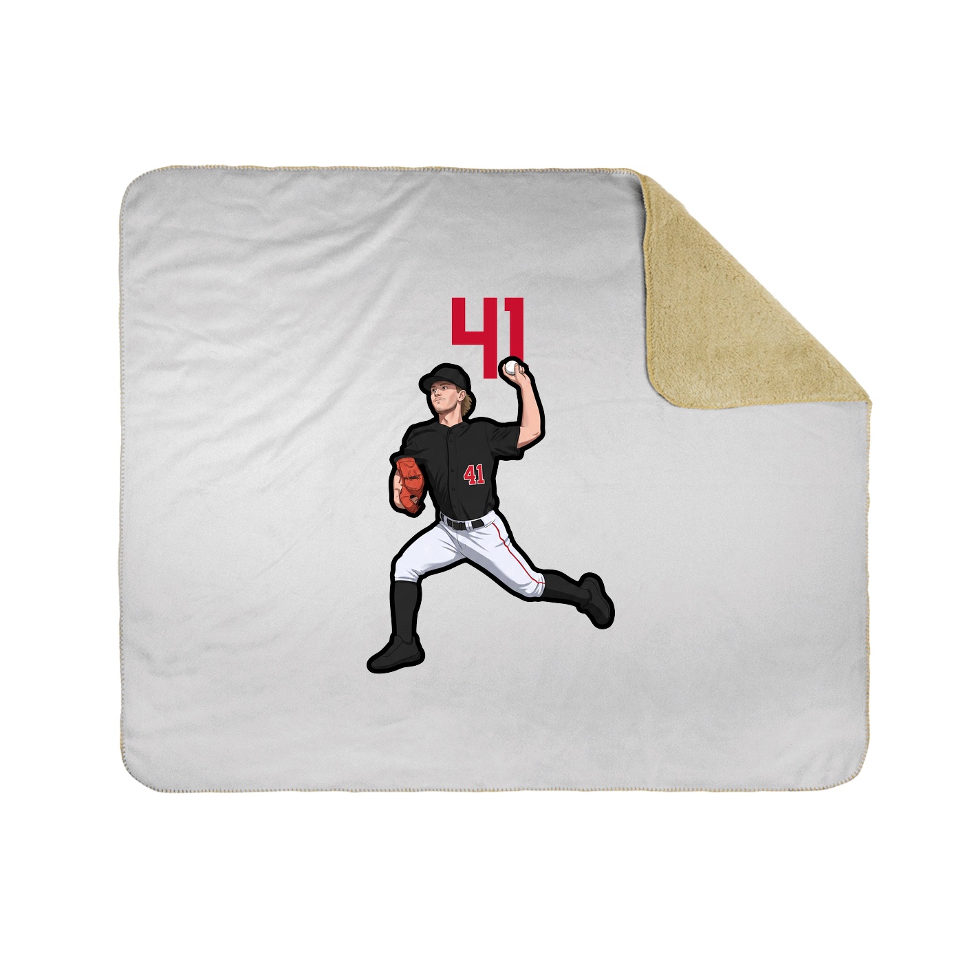 Throw Blanket — Number Top in White
