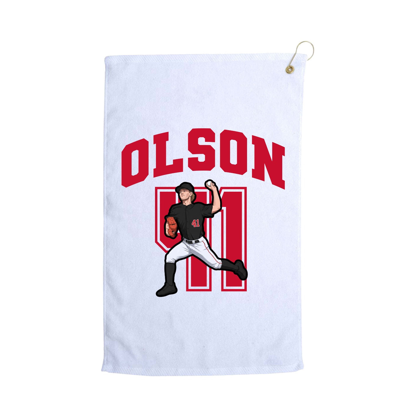 Golf Towel — Number in White
