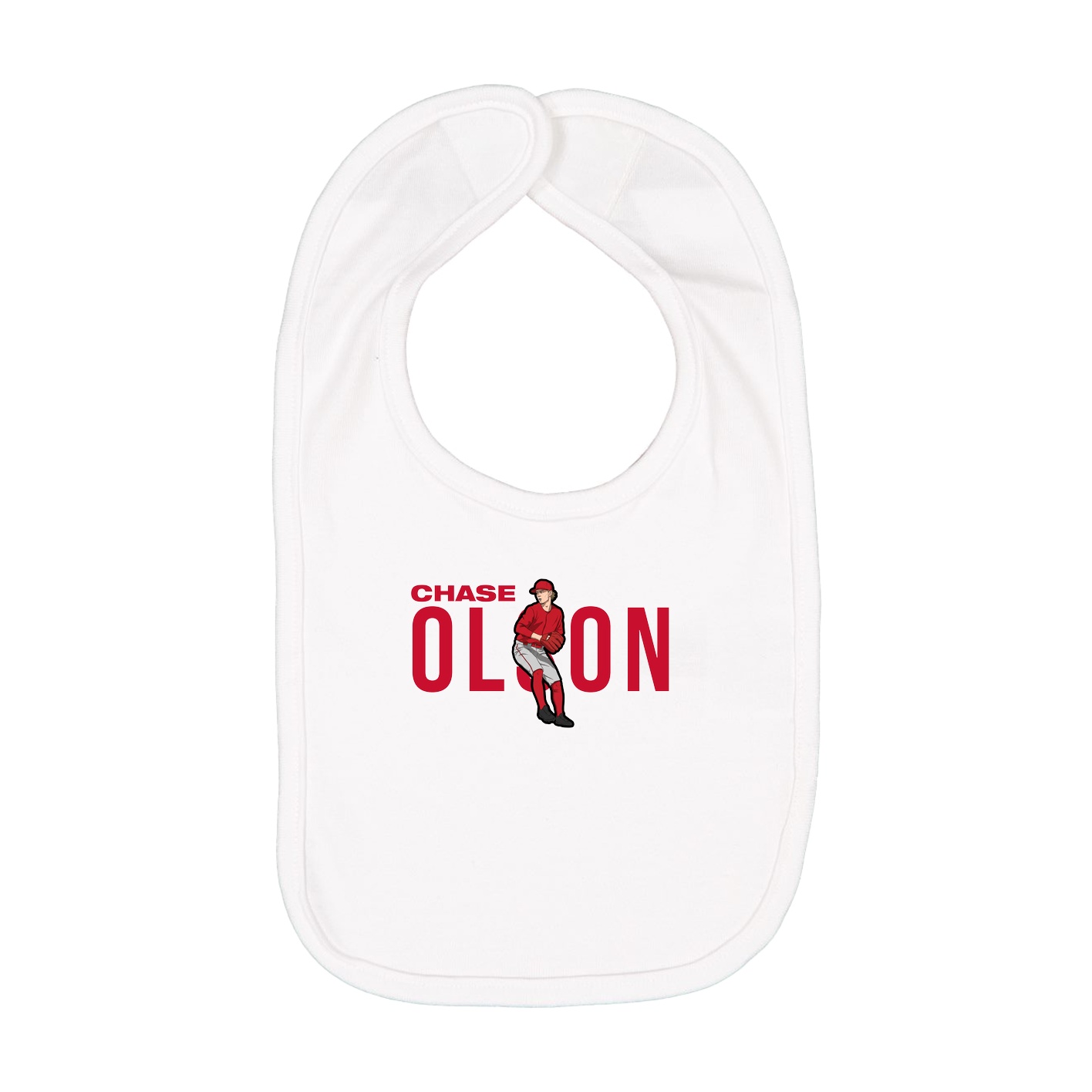 Infant Bib — Player Name in White