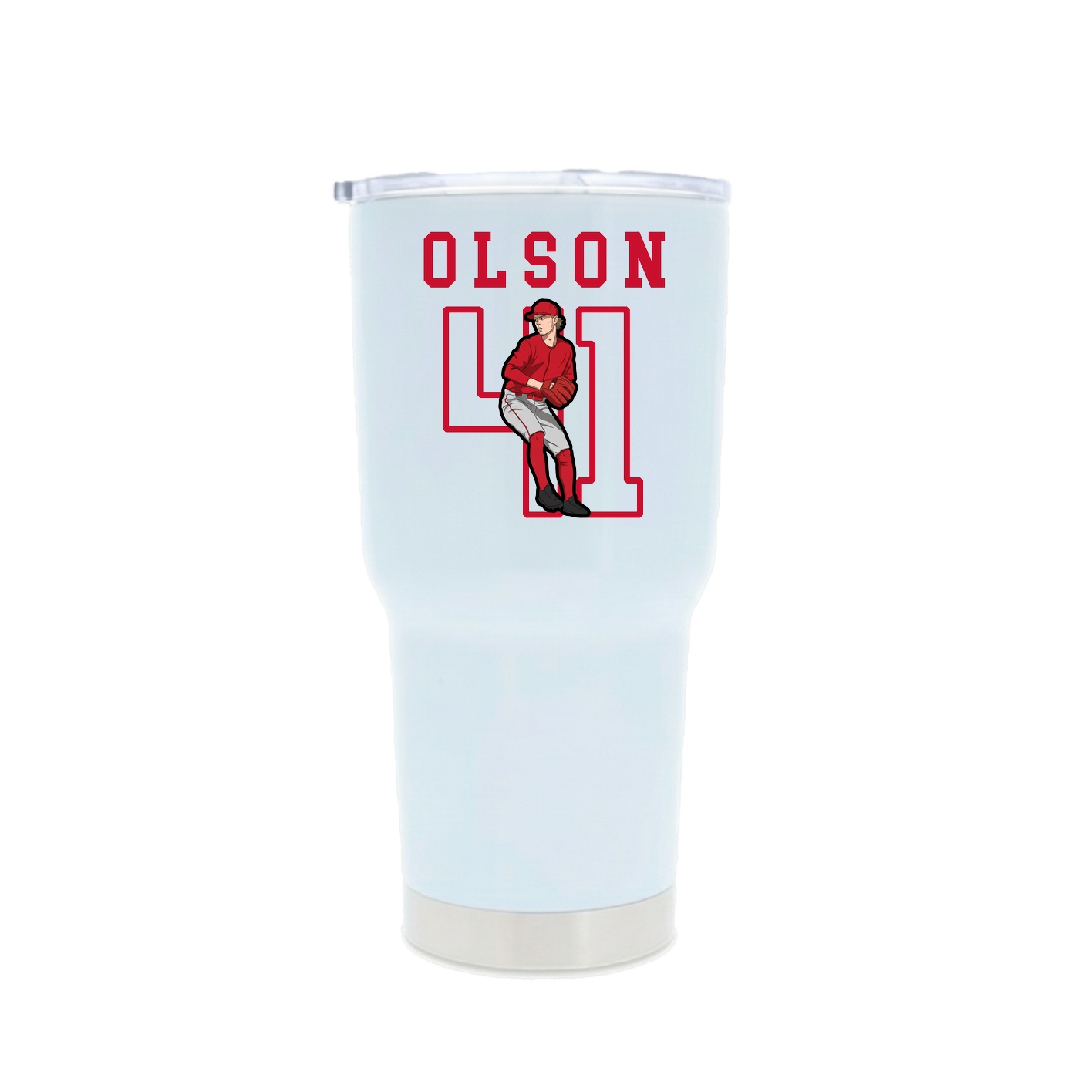 30oz Stainless Steel Tumbler — Shirsey in White